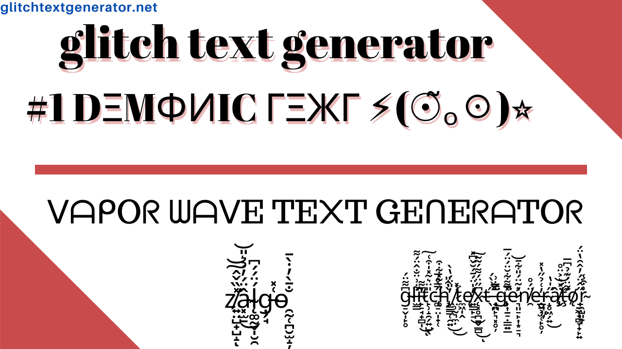 ᐈ Glitch Text Generator (𝒞𝑜𝓅𝓎 𝒶𝓃𝒹 𝒫𝒶𝓈𝓉𝑒) ✓ Free